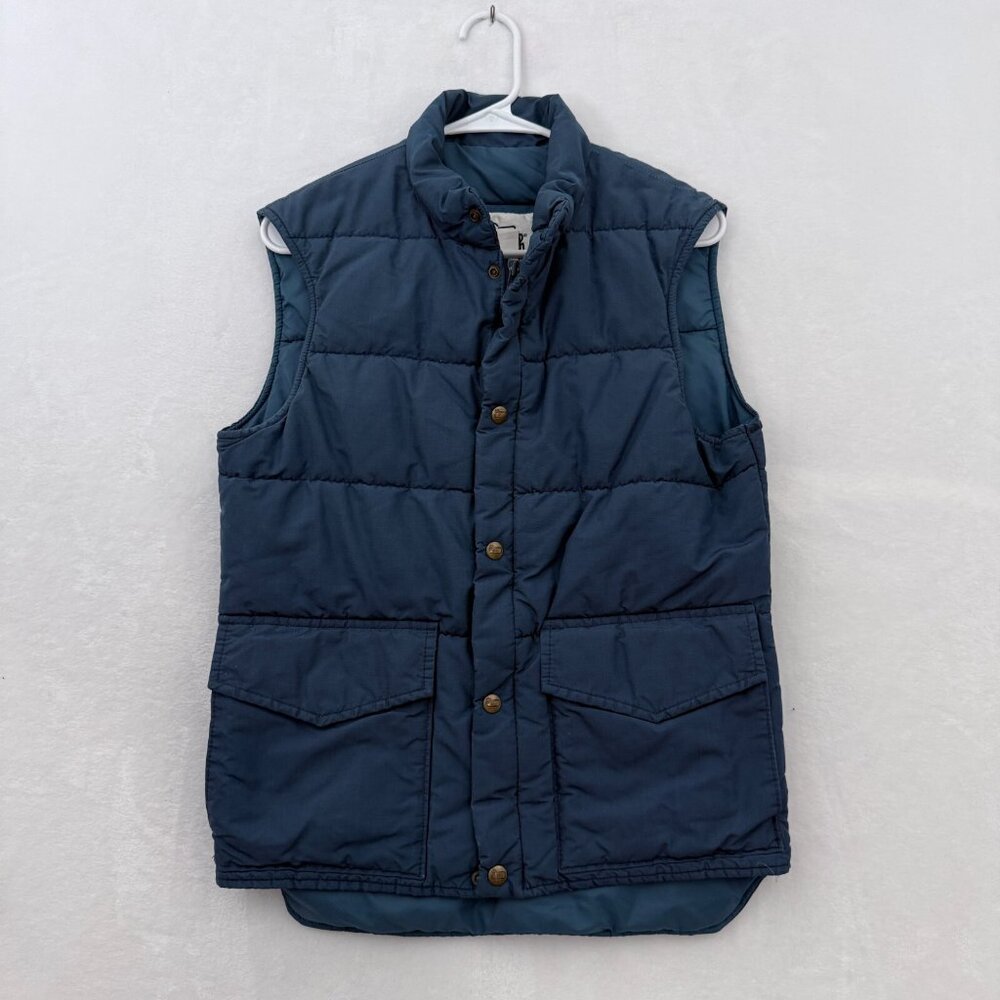 Vintage Woolrich Puffer Vest Mens S Blue Full Zip Insulated Outdoor